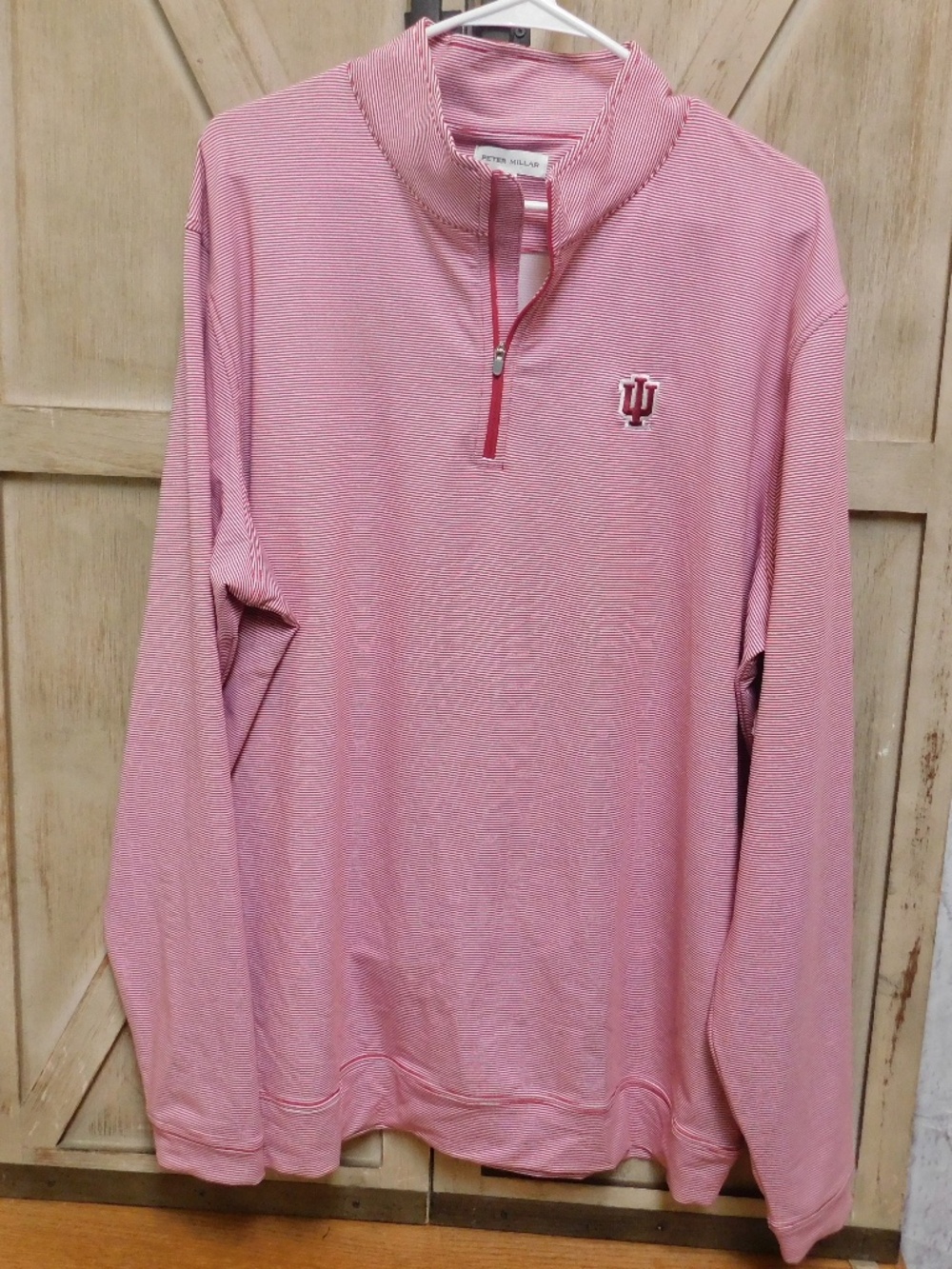 Peter Millar Performance L/S Indiana University Shirt 1/4 Zip XXL